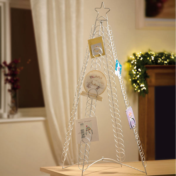 1m Silver Christmas Tree Card Holder
