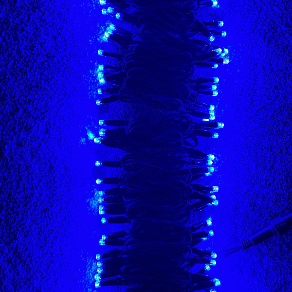 100 Blue Mains Powered Connectable LED Lights