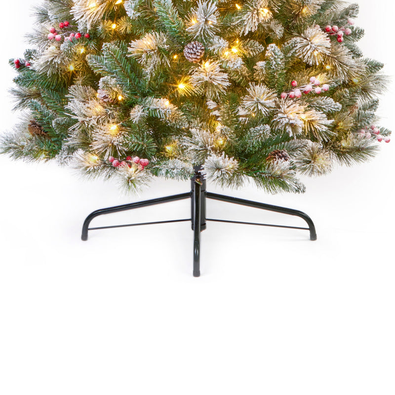 6.5ft Pre Lit Frosted Calgary Pine Tree with 400 Warm White LEDs