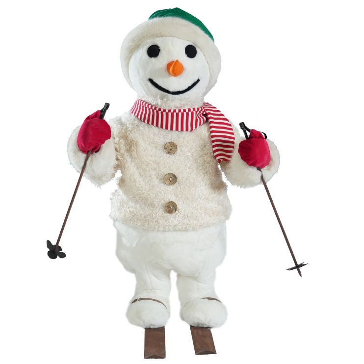 Animatronic Skiing Frosty the Snowman Commercial Christmas Display Prop