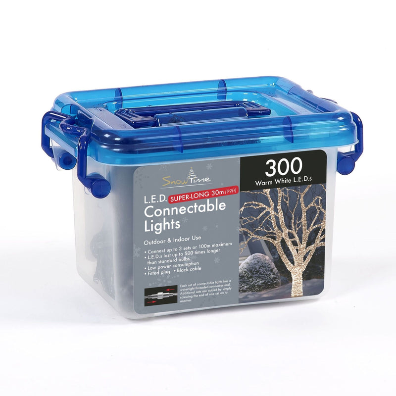 Tub of 300 Warm White Connectable LED Christmas Lights