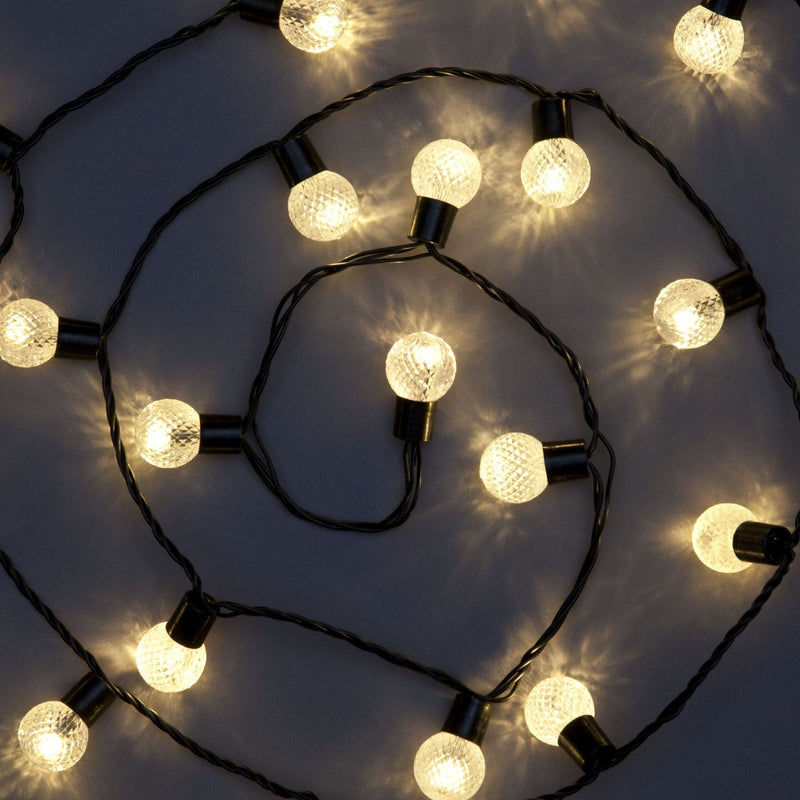 100 Warm White Retro Faceted Berry Christmas Lights