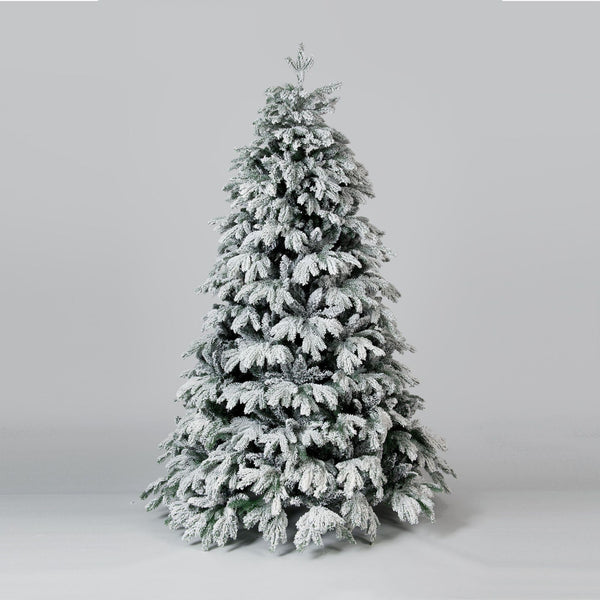 5ft Flocked Cascade Pine Artificial Christmas Tree with Stand