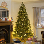 7ft Douglas Fir Pre Lit LED Artificial Christmas Tree with Metal Stand