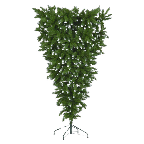 6ft Upside Down Frosted Artificial Christmas Tree