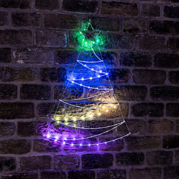 1.5m Colour Changing LED Digital Wall Christmas Tree