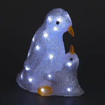 60cm Mother and Chick Penguin LED Lit Christmas Acrylic