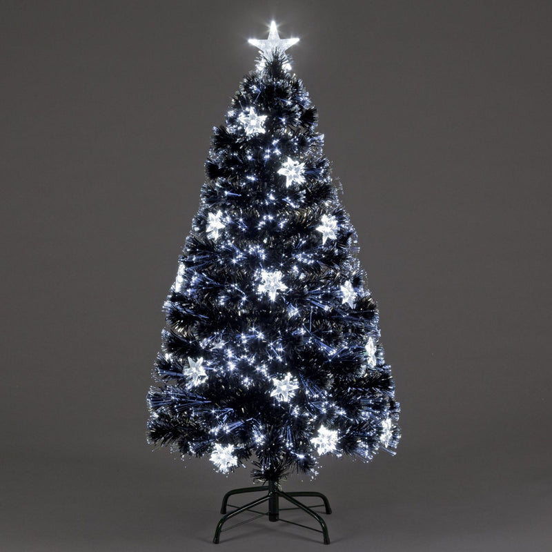 4ft Fibre Optic Night Star Pre Lit White LED Artificial Christmas Tree