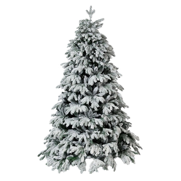 5ft Flocked Cascade Pine Artificial Christmas Tree with Stand
