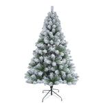 7ft Spruce Snow Flocked Artificial Christmas Tree with Stand