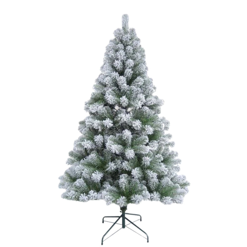 7ft Spruce Snow Flocked Artificial Christmas Tree with Stand