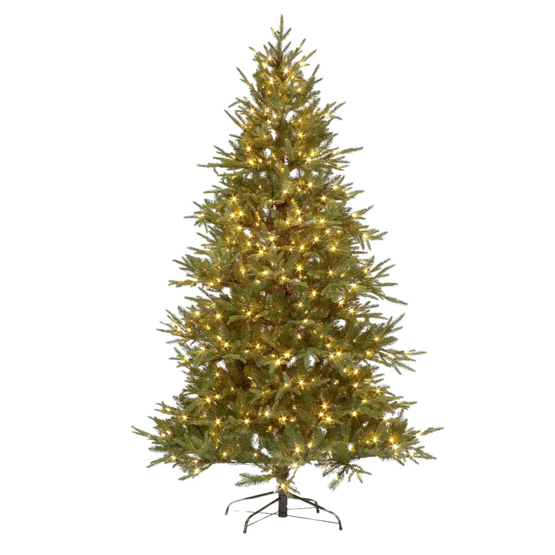 7ft Michigan Spruce Pre Lit Artificial Christmas Tree with 600 Warm White LED's