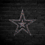 80cm Rainbow LED Double Sided Star Window Light