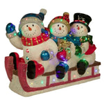 Snowmen Riding in Sleigh Lit with 48 LEDs