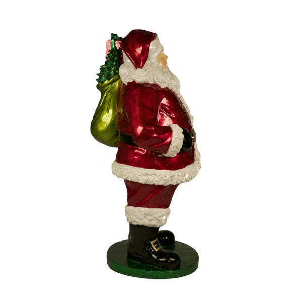 1.6m Standing Christmas Santa with Gift Sack Over the Shoulder Display Prop