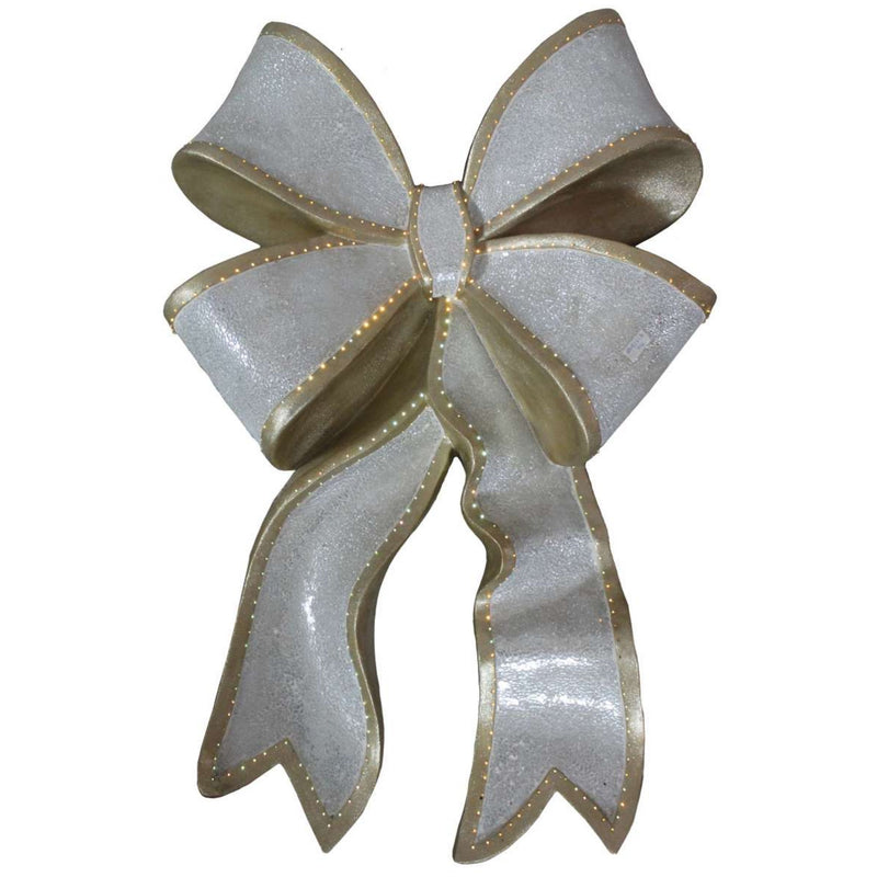 1m Frosty White Ribbon Bow Commercial Christmas Display Prop