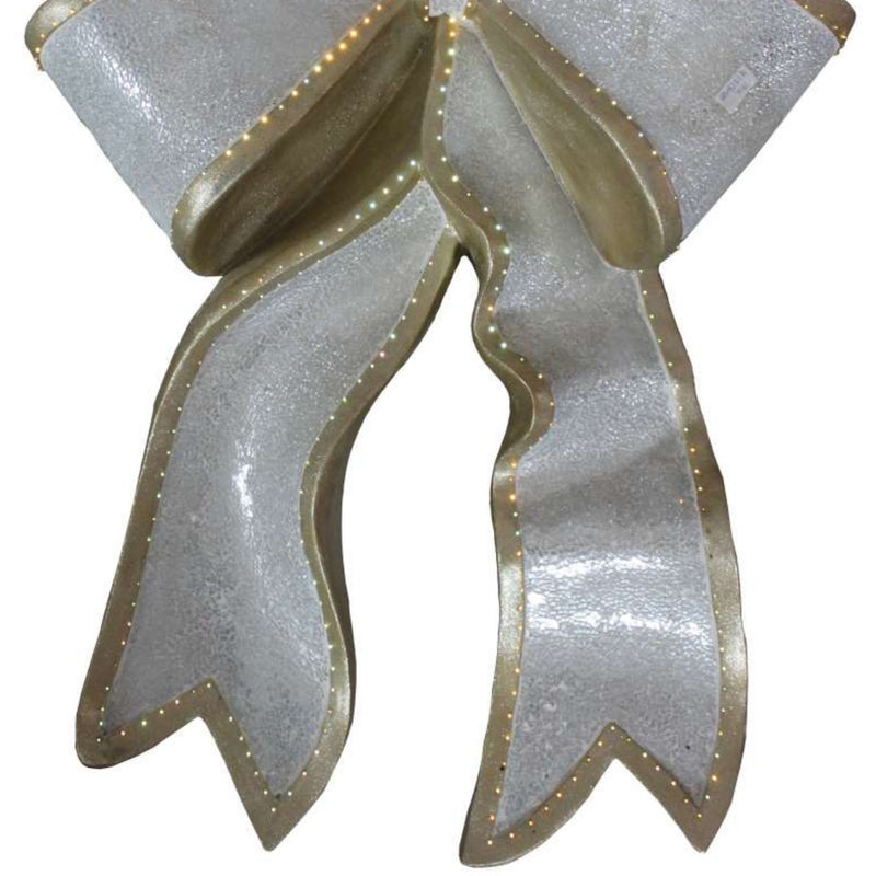 1m Frosty White Ribbon Bow Commercial Christmas Display Prop