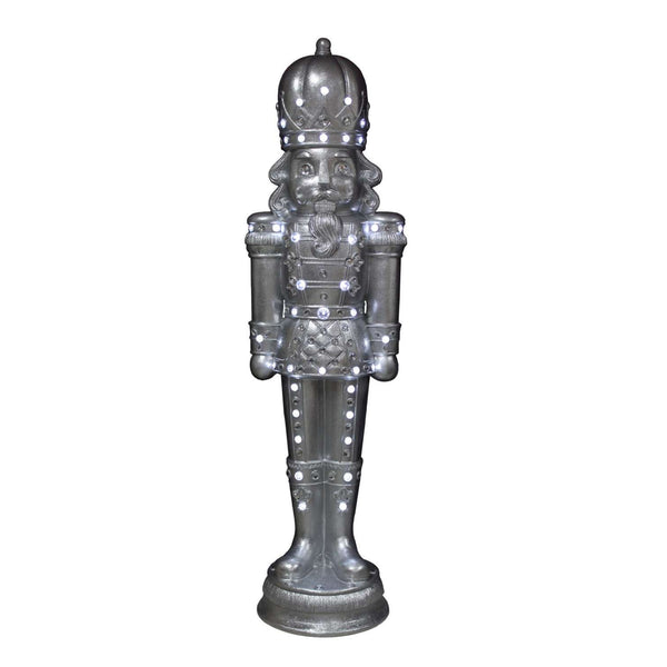 1.84m Silver Soldier With LEDs Commercial Christmas Display Prop