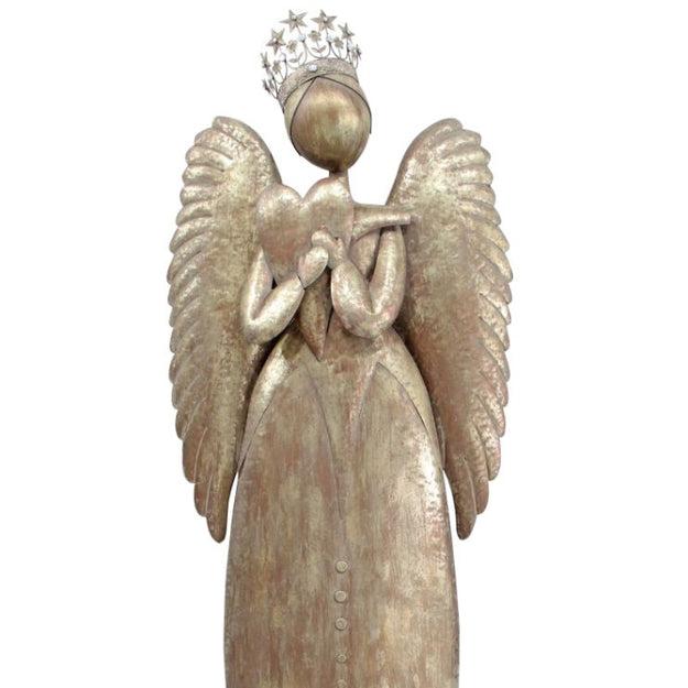 2m Gilded Angel with Heart Commercial Christmas Display Prop