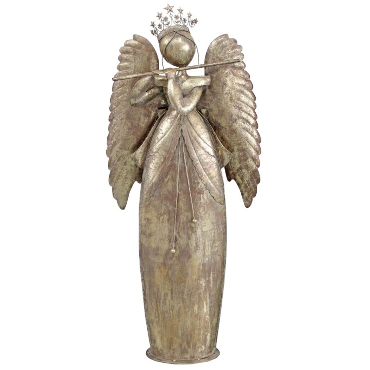 1.4m Gilded Angel with Flute Commercial Christmas Display Prop