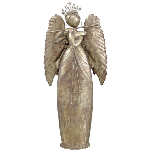 1.4m Gilded Angel with Flute Commercial Christmas Display Prop