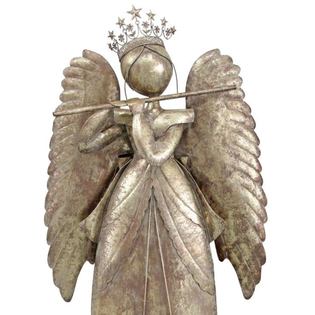 1.4m Gilded Angel with Flute Commercial Christmas Display Prop