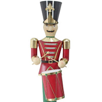 Red & Green Drumming Nutcracker Soldier Commercial Christmas Display Prop - 2