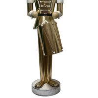Gold & White Nutcracker Soldier With Drum Commercial Christmas Display Prop - 3