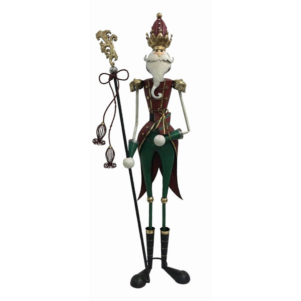 6ft Regal Metal Nutcracker Soldier with Crown Commercial Christmas Display Prop