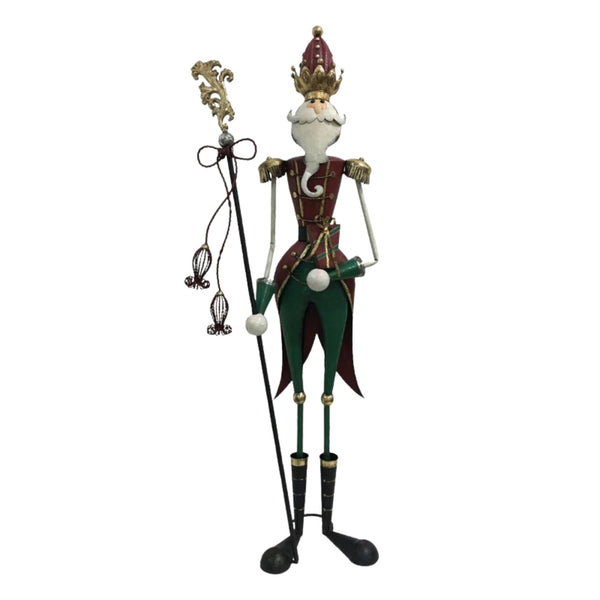 6ft Regal Metal Nutcracker Soldier with Crown Commercial Christmas Display Prop