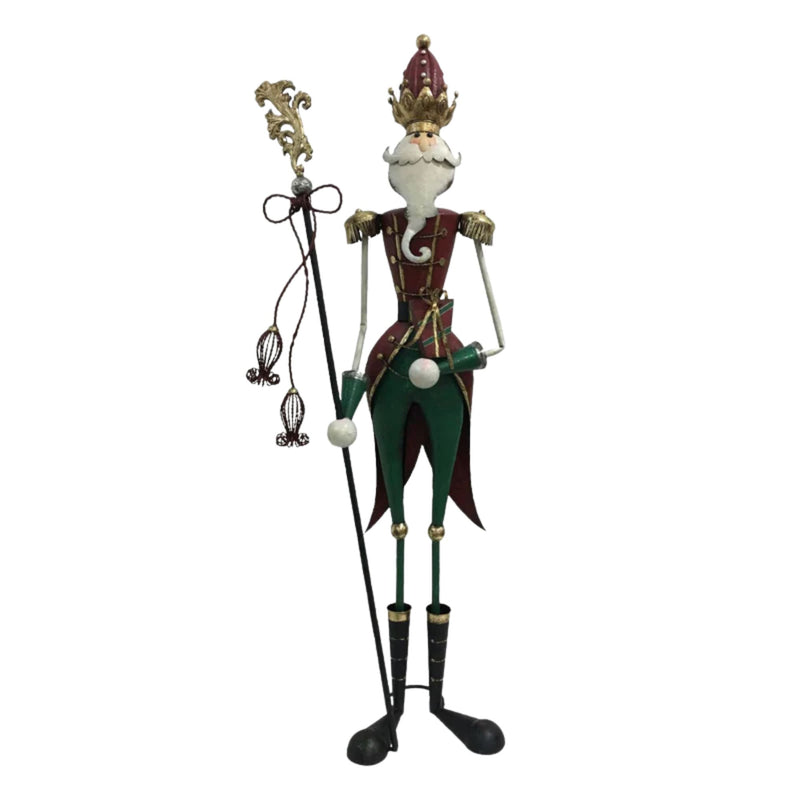 6ft Regal Metal Nutcracker Soldier with Crown Commercial Christmas Display Prop