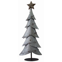 4ft Rustic Silver Metal Christmas Tree Commercial Christmas Display Prop