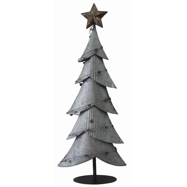 4ft Rustic Silver Metal Christmas Tree Commercial Christmas Display Prop