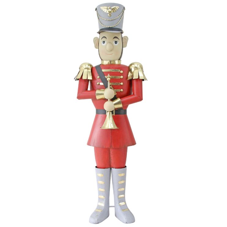 Charming Nutcracker With Trumpet Commercial Christmas Display Prop