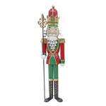 6ft Red and Green Metal Nutcracker Soldier Commercial Christmas Display Prop
