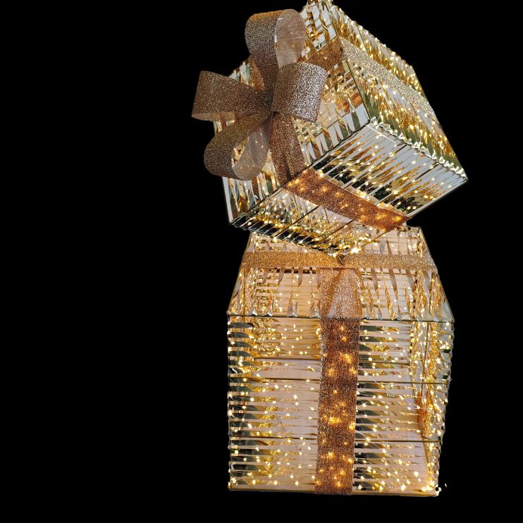 1.5m Stacked Gift Boxes Commercial Christmas Present Display