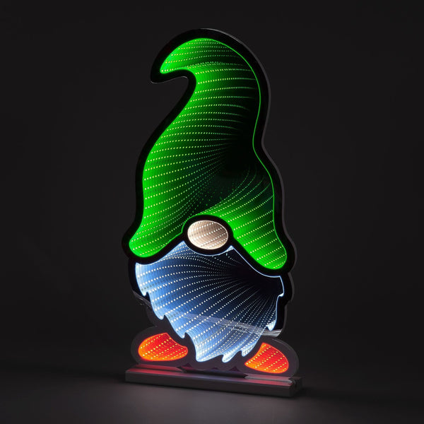 30cm Gonk with Green Hat Magical Christmas Infinity Light