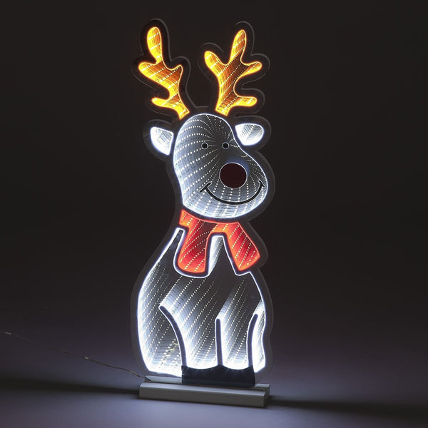 60cm Sitting Reindeer Character Magical Christmas Infinity Light
