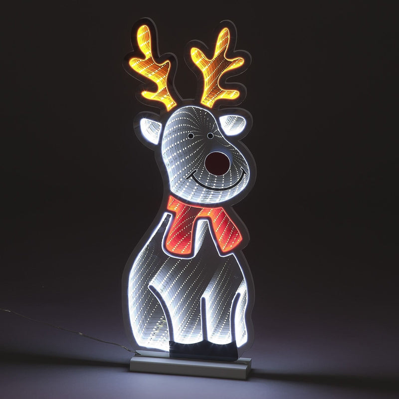 60cm Sitting Reindeer Character Magical Christmas Infinity Light