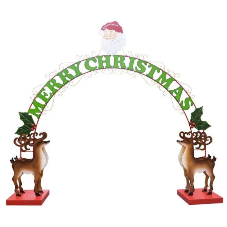 2.8m Reindeer & Holly Archway Commercial Christmas Display