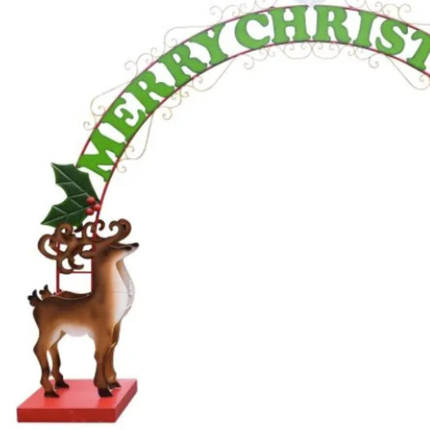 2.8m Reindeer & Holly Archway Commercial Christmas Display