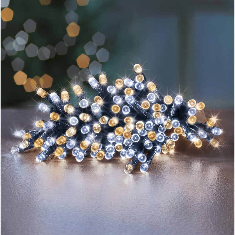 600 White and Warm White Mix Multi Action Battery Powered LED Lights w