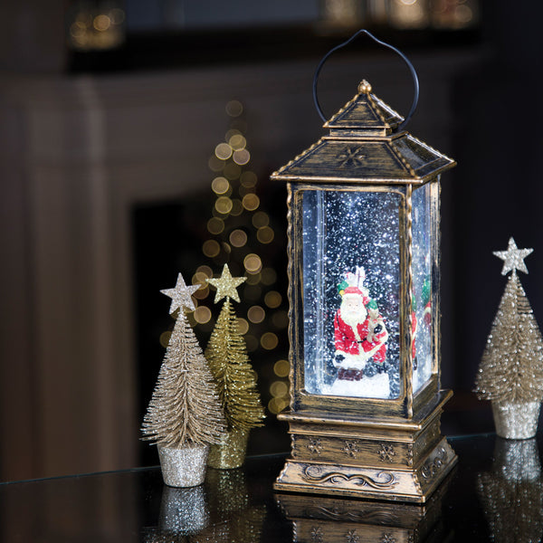 Santa Magical Lantern Christmas Water Spinner