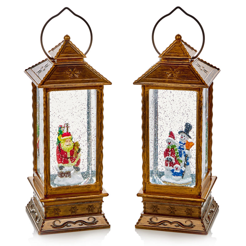 Snowman Magical Lantern Christmas Water Spinner