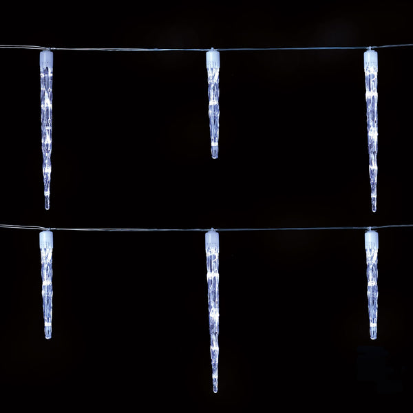 24 Chaser Icicle Lights with 72 White LED Lights