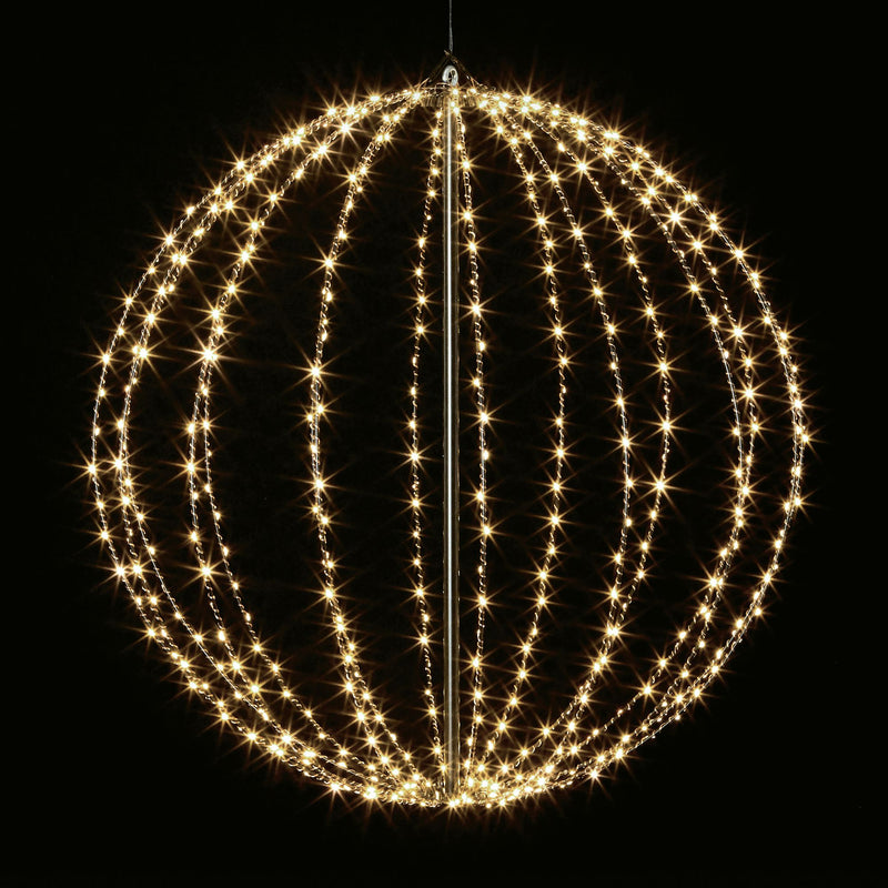 40cm Warm White Metal Sparkling Sphere Frame 240 White LEDs
