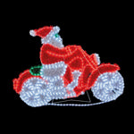 1.5m Santa On Motorbike Tinsel Motif with 672 Multi Coloured LEDs