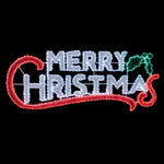 2m Giant Merry Christmas Tinsel Silhouette Motif with 600 LEDs