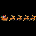 3.8m Giant Tinsel Motif LED Lit Santa with Sleigh and 4 Reindeer