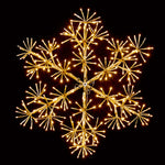 60cm Gold Starburst Snowflake Light with Warm White LEDs